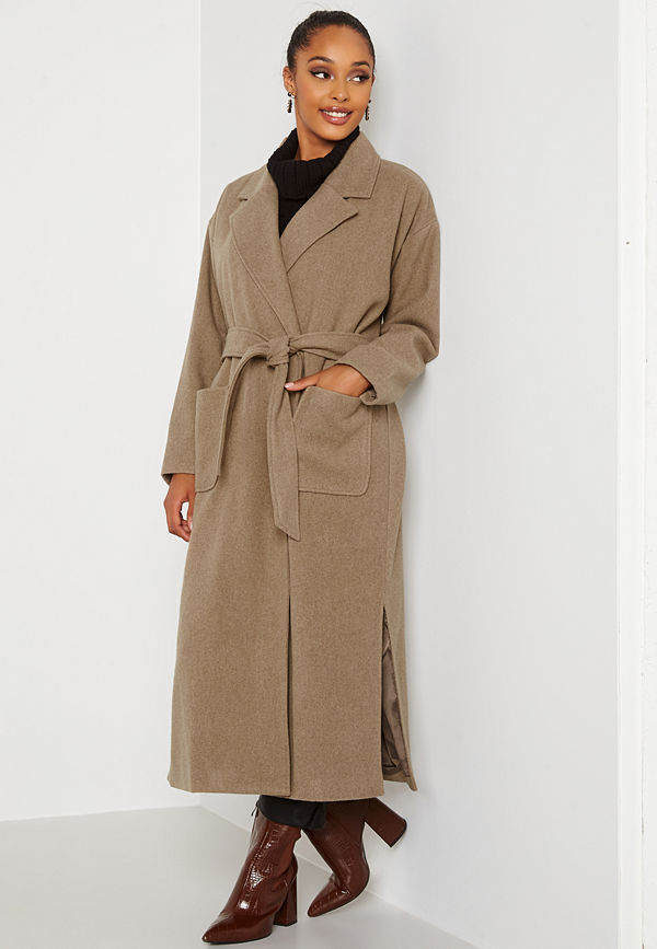 Bubbleroom Paloma Belted Coat Brown