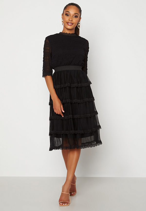Happy Holly Agnes Lace Dress Black