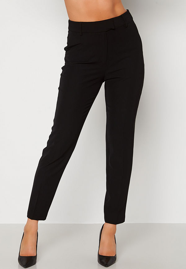 Happy Holly svarta byxor Jana high waist slackers Black