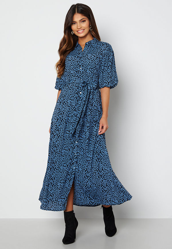 Vila Kittie 2/4 Midi Shirt Dress Black