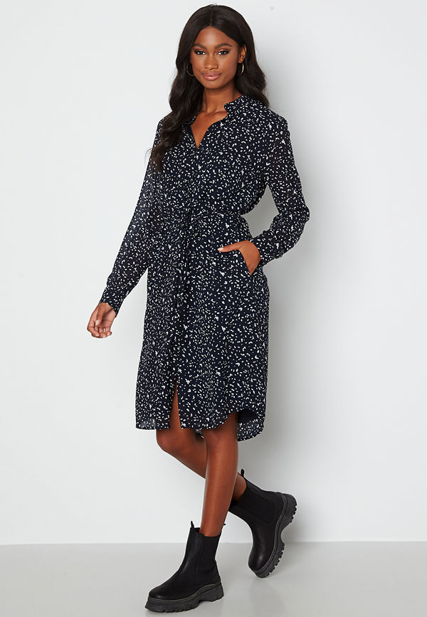 Object Collectors Item Mila bay shirt dress Sky Captain AOP