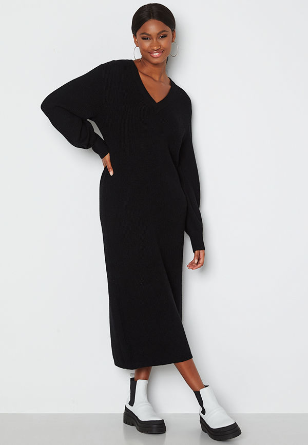 Object Collectors Item Malena L/S knit dress Black