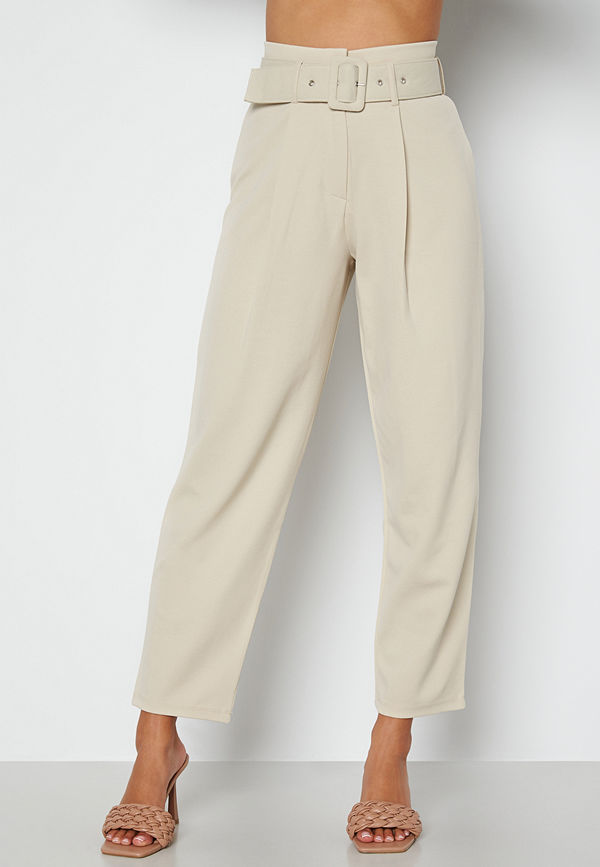 Chiara Forthi omönstrade byxor Traviata soft suit pants Light beige