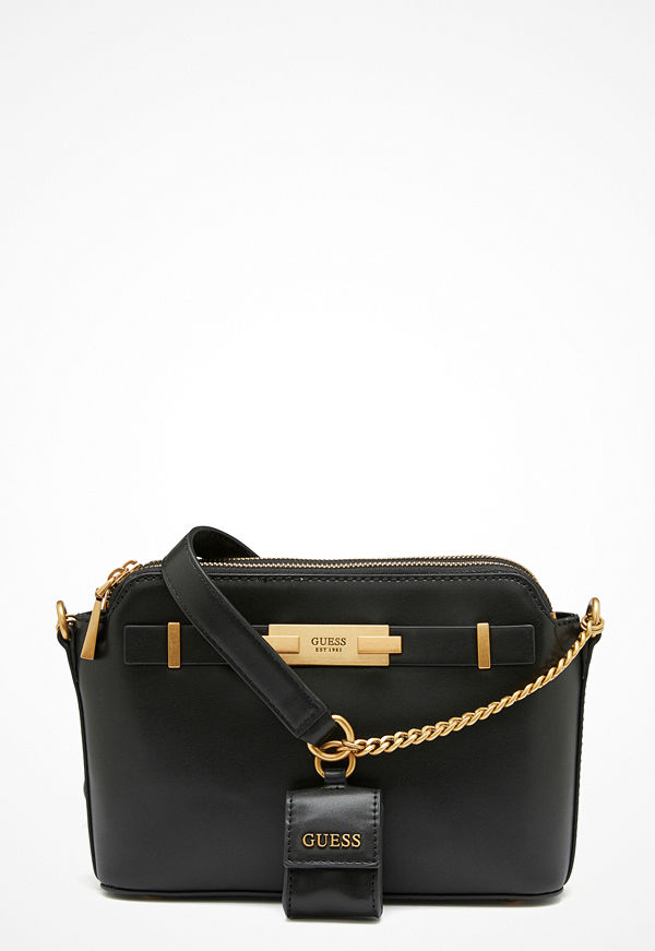 Guess axelväska Bea Double Zip Crossbody BLA Black