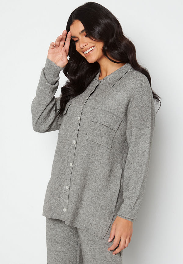 Only Kamma L/S Shirtigan Medium Grey Melange