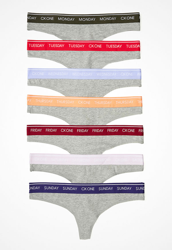 Calvin Klein Thong 7-Pack W56 Grey Heather Col