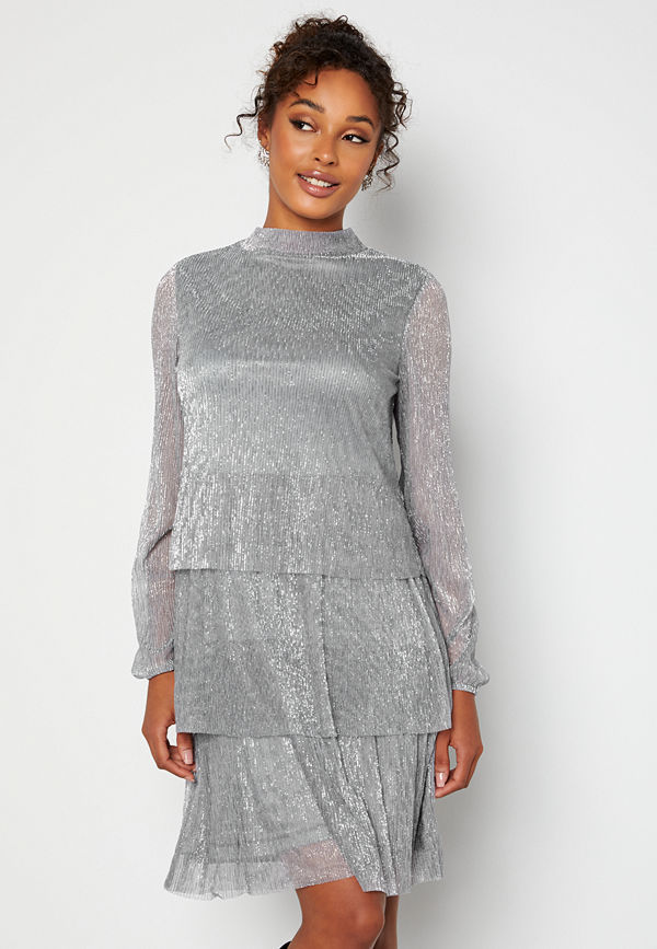 Happy Holly Beverly sparkling Dress Silver