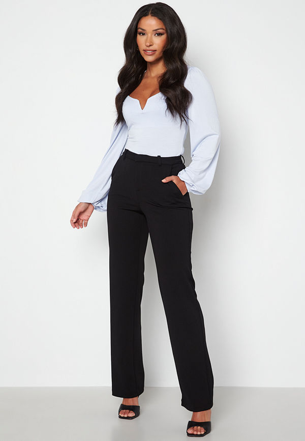 Vero Moda byxor Vmzamira MR Straight Pant Black