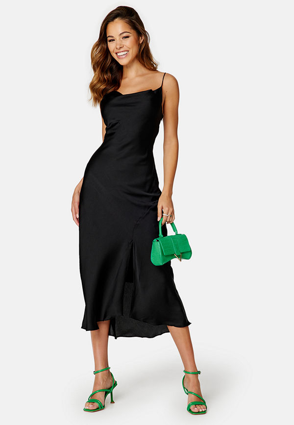 Trendyol Siri Satin Dress Black