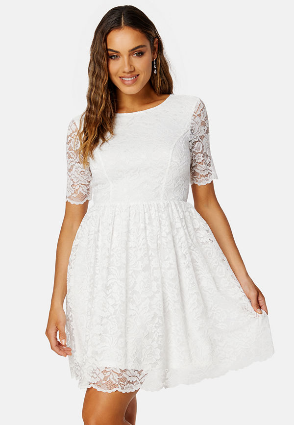 Bubbleroom Occasion Tinsey Lace Dress White