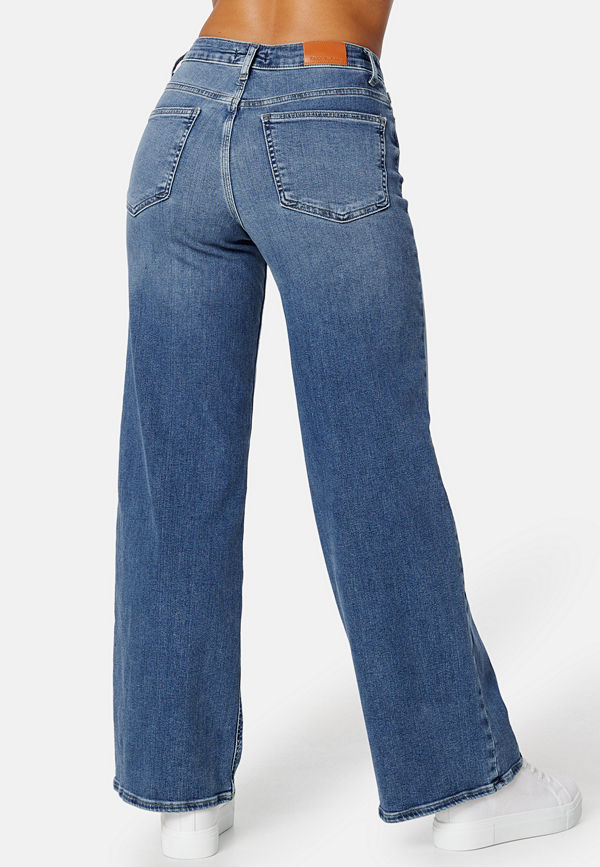 Only Onlmadison Blush HW Wide Denim Medium Blue Denim