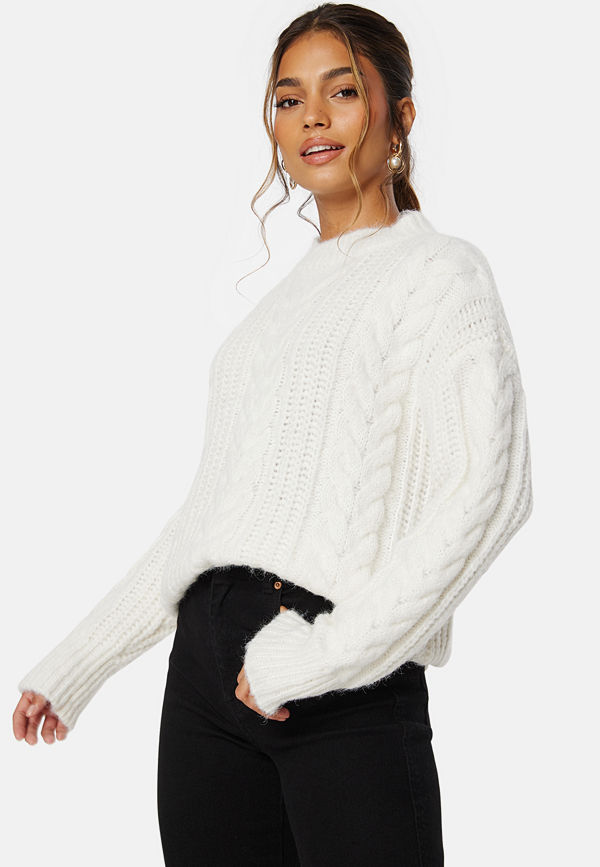 Only Lola LS Oneck Knit Cloud Dancer