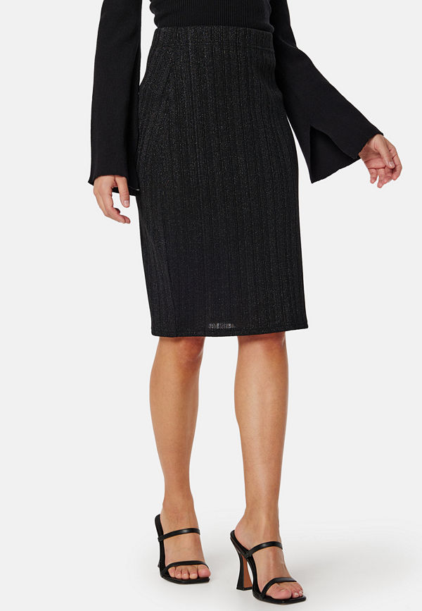 Pieces Dalilah HW Skirt Black