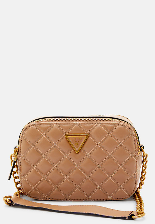 Guess axelväska Giully Camera Bag Beige