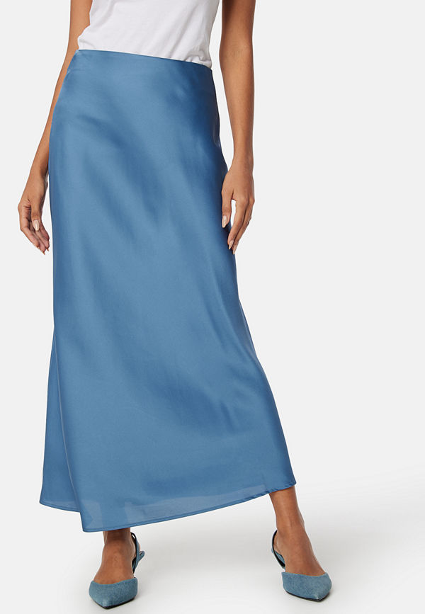 Vila Viellette High Waist Long Skirt Coronet Blue