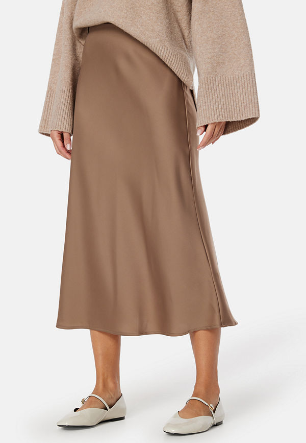 YAS Pella High Waist Midi Skirt Fungi