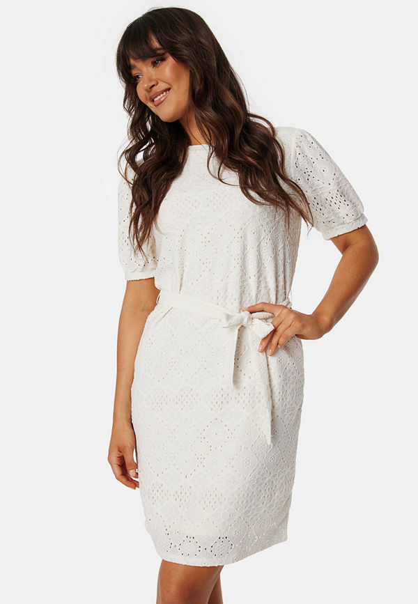 Object Collectors Item Objfeodora S/S short dress Cloud Dancer