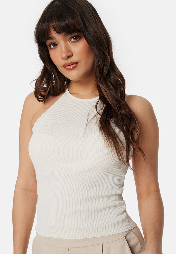 Only Onlgemma Scallop Hltneck Top Cloud Dancer