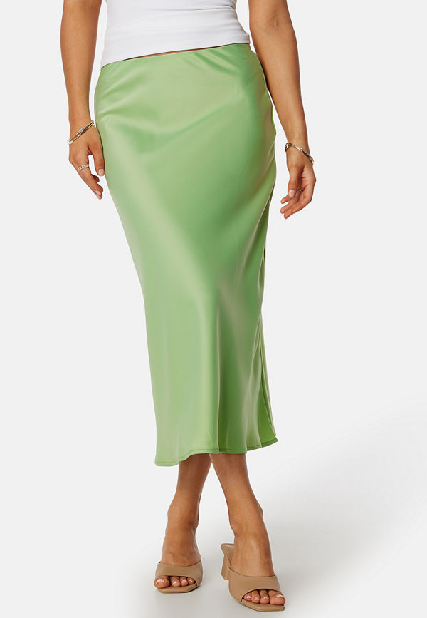 YAS Pella High Waist Midi Skirt Quiet Green