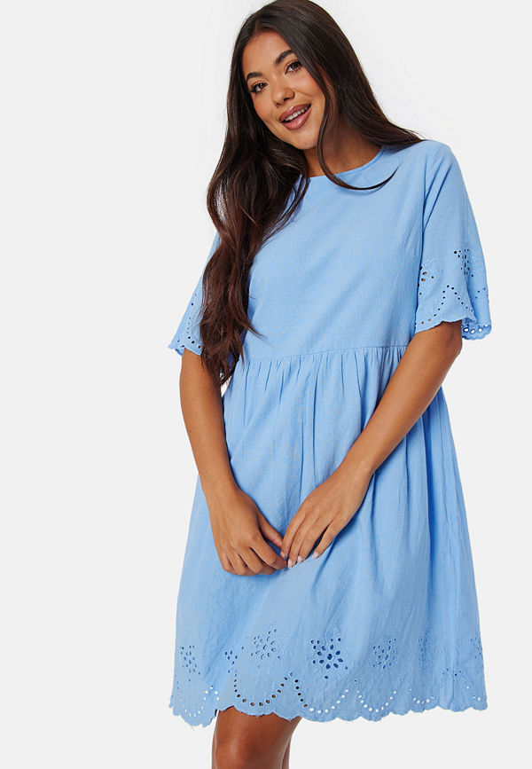 Pieces Pcalmina Embroidery Dress Hydrangea