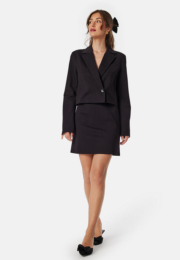 Bubbleroom Soft Short Skirt Black