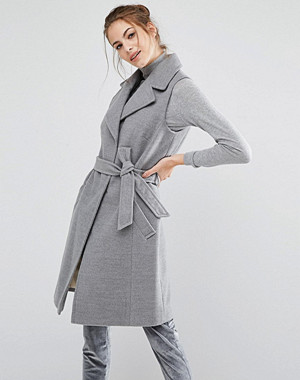 Oasis Sleeveless Belted Smart Coat