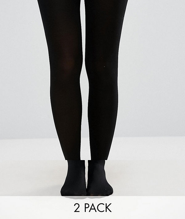 New Look 2-pack strumpbyxor i 100 denier