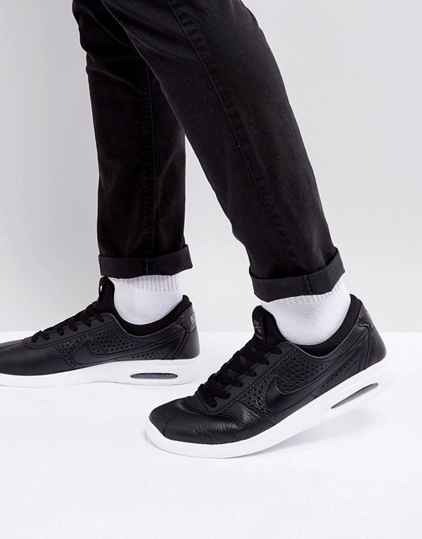 Nike Sb Bruin Max Vapor Leather Trainers In Black 923111-001