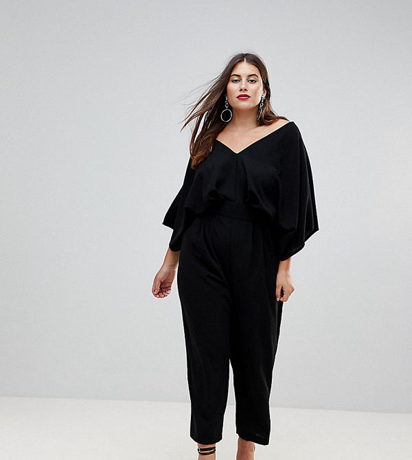 ASOS Curve Kurvig jumpsuit med kimonoärm och peg-ben
