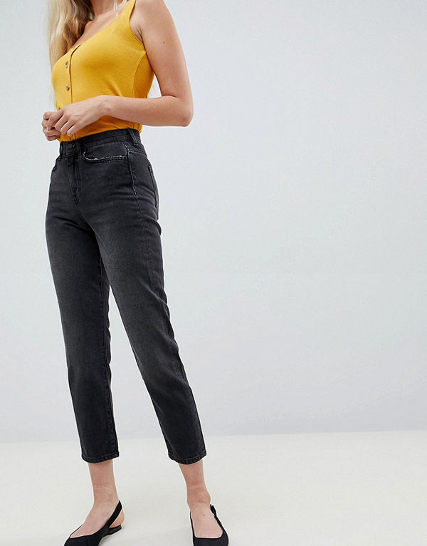 Vero Moda Jeans med raka ben Mörkgrå denim