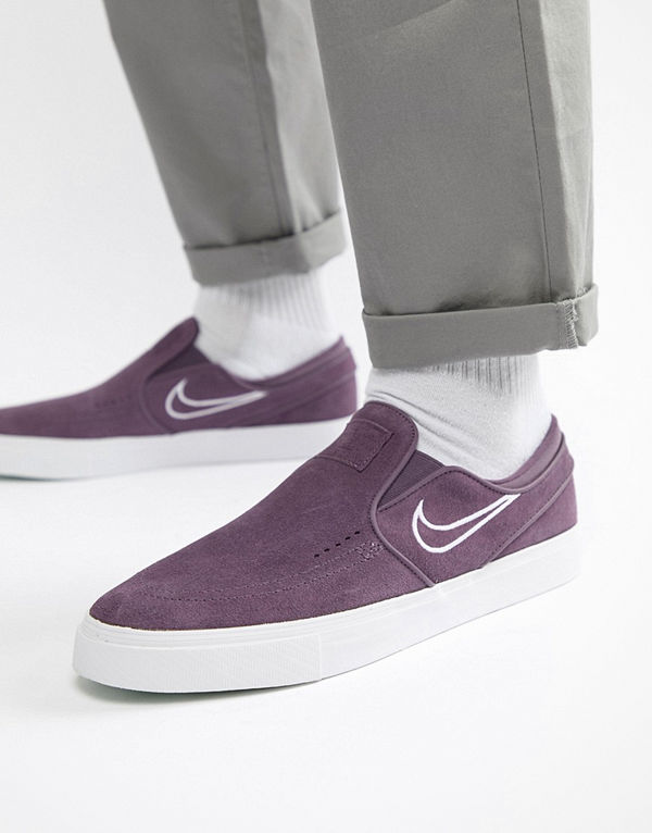 Nike Sb Zoom Stefan Janoski Slip On Trainers In Purple 833564-500