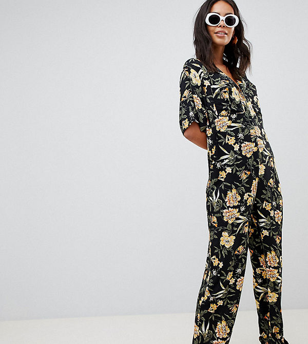Asos Tall Boilersuit med blommigt mönster