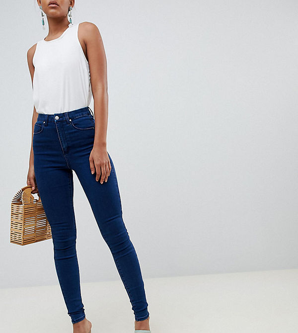 Asos Tall Blå Sculpt me premiumjeans med hög midja Richmond