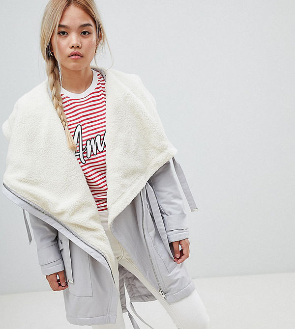 ASOS Petite Parkas med teddyfoder