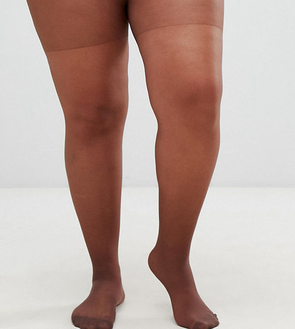 ASOS Curve Umbrafärgade tights i 15 denier Umbra
