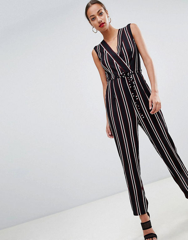 Ax Paris Randig figursydd jumpsuit