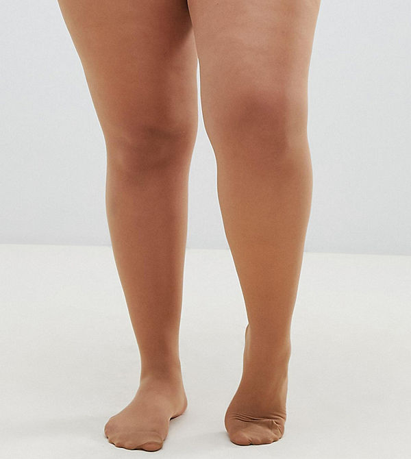 ASOS Curve Guldbruna tights med ny förbättrad passform i 15 denier Gyllenbrun