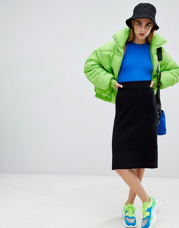 Bershka Stickad pennkjol