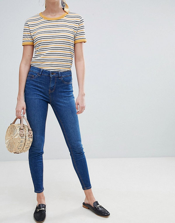 New Look Jenna Skinny Jeans Mellanblå
