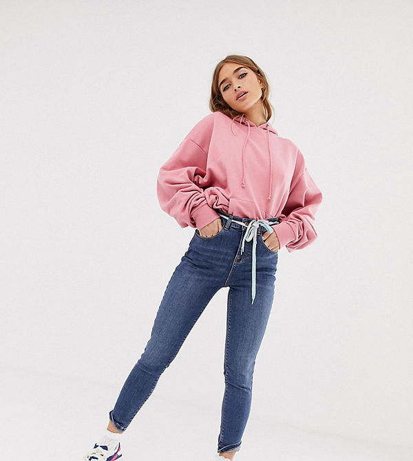 Collusion Petite x001 Mellanblå skinny jeans Mellanblå färg