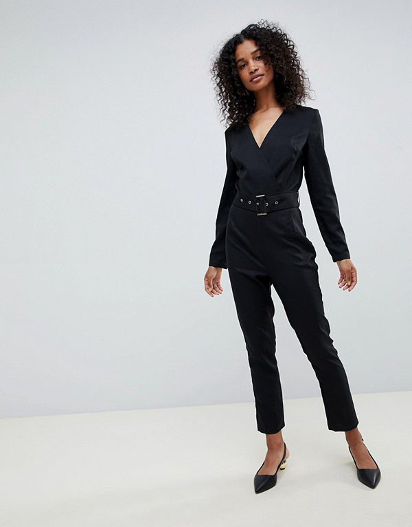 Unique21 Långärmad jumpsuit med omlott