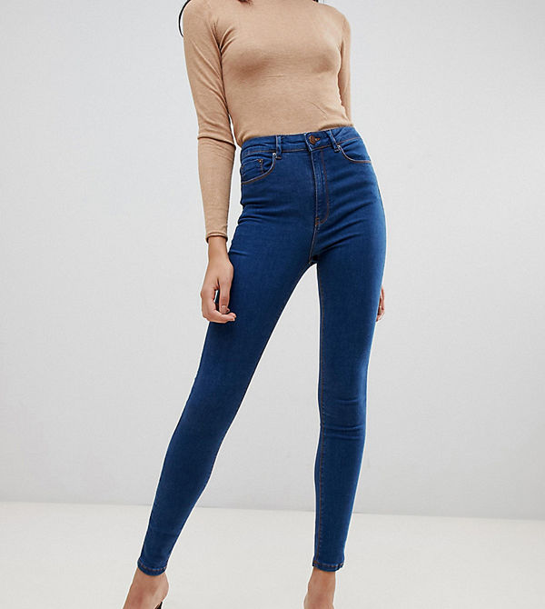 Asos Tall Ridley Blå skinny jeans med hög midja Lizzie