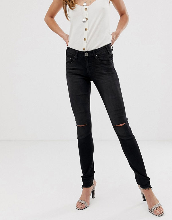 One Teaspoon Hoodlum Skinny jeans med slitna knän Jett black
