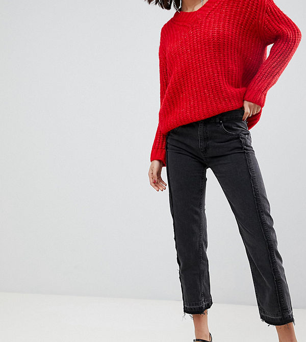Mango Raka jeans med fransiga detaljer