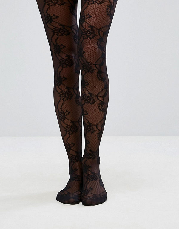 ASOS DESIGN Strumpbyxor i mesh med spets