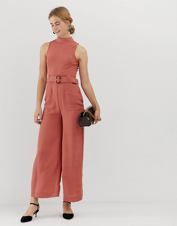 ASOS DESIGN Jumpsuit med hög krage