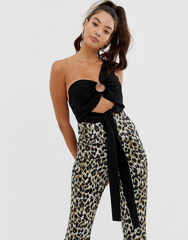 ASOS DESIGN Crop top med ringdetalj