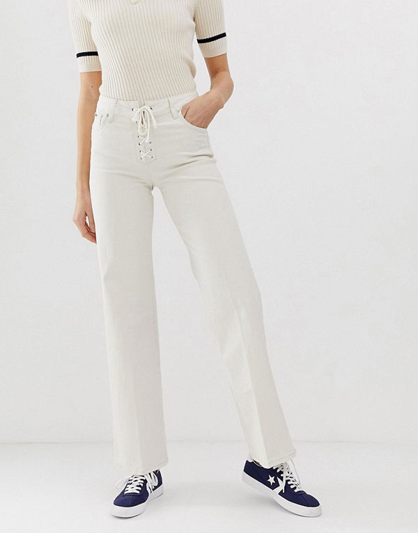 Pepe Jeans Strand Flared jeans med snörning Denim
