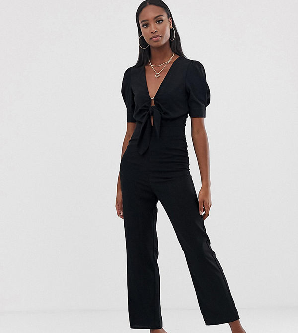 Fashion Union Tall Jumpsuit med knytning framtill