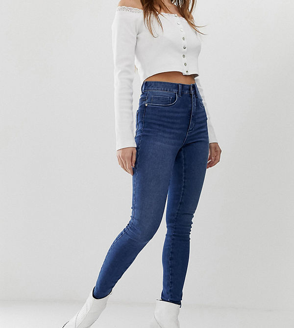Only Petite Skinny jeans med hög midja